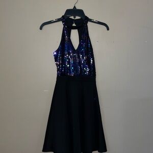 Francesca’s black sparkling sequins dress size XS